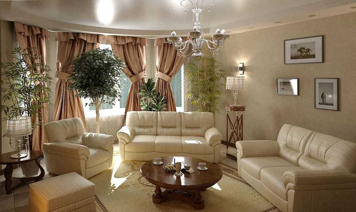 version of the unusual design of the living room 17 square meters