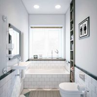 idea of ​​a bright interior of a white bathroom picture