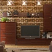 the idea of ​​using a beautiful decorative brick in the style of a photo room