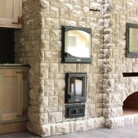 the idea of ​​using an unusual decorative brick in the style of the living room picture