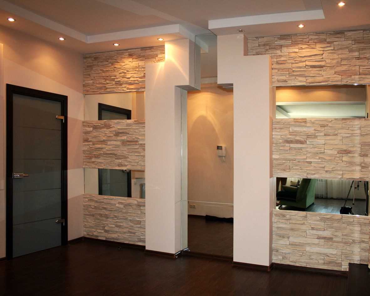 l'idée d'utiliser des briques décoratives lumineuses dans le style d'un appartement