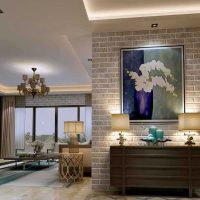 the idea of ​​using bright decorative brick in the bedroom interior picture