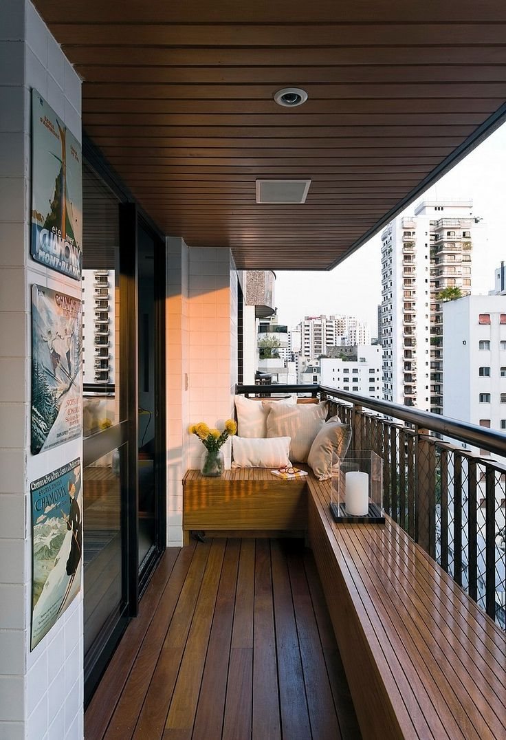 version of the modern interior of a small balcony