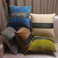 variant of beautiful decorative pillows in the style of a bedroom picture
