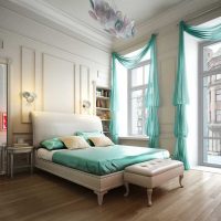 The idea of ​​the original decoration of the design of the bedroom picture