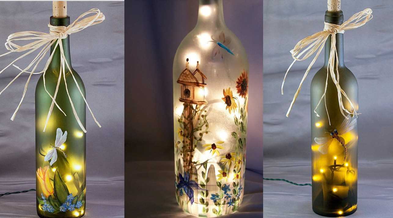 the idea of ​​stylishly decorating bottles with paints