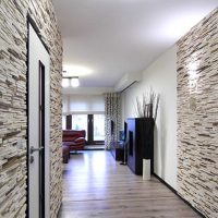 the idea of ​​a beautiful decorative stone in the interior of the room photo