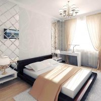the idea of ​​a beautiful decoration of the style of a bedroom picture