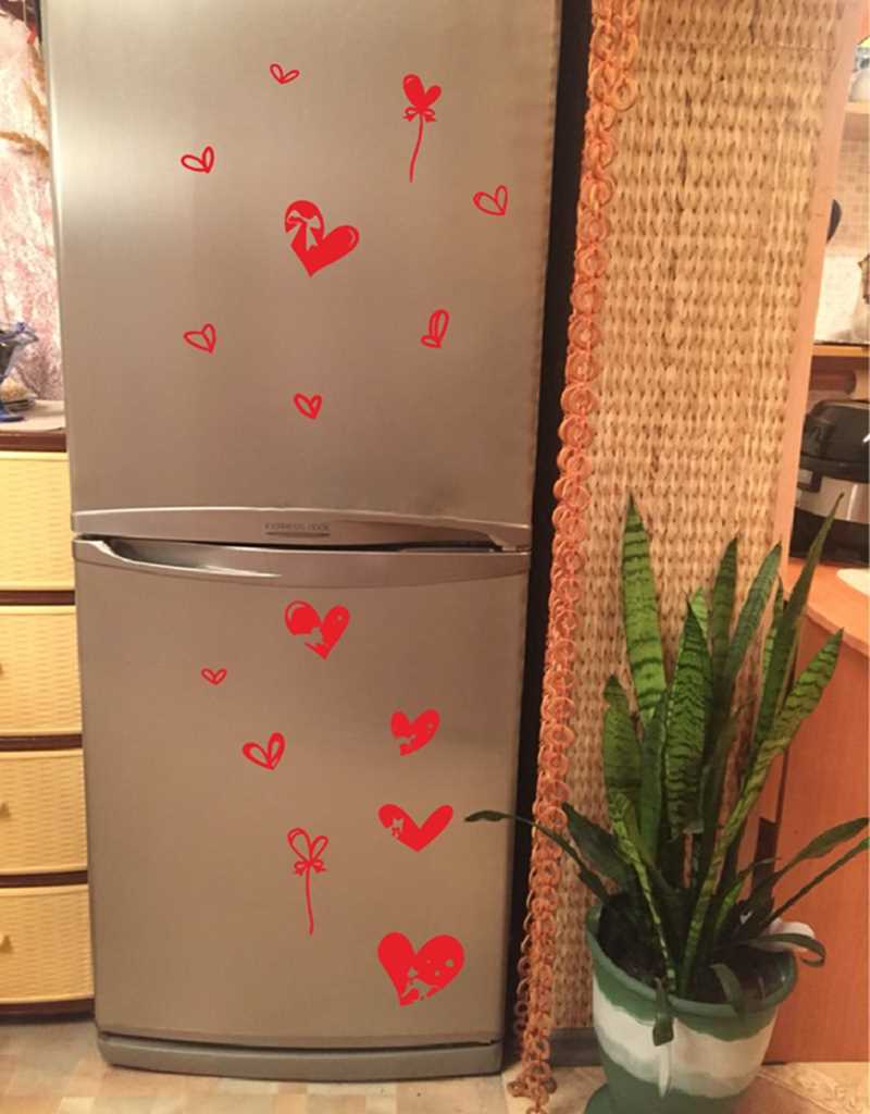 variant of unusual decoration of the refrigerator