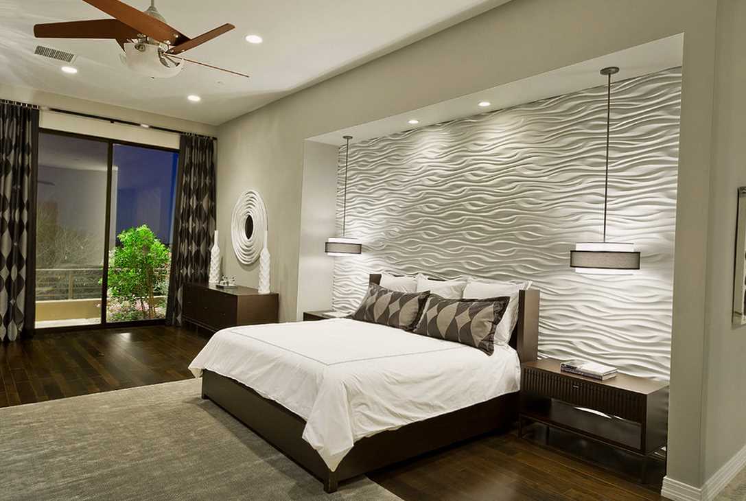 opzione per il design della camera da letto dai colori vivaci