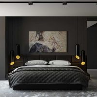 variant of a beautiful decoration of a bedroom design photo