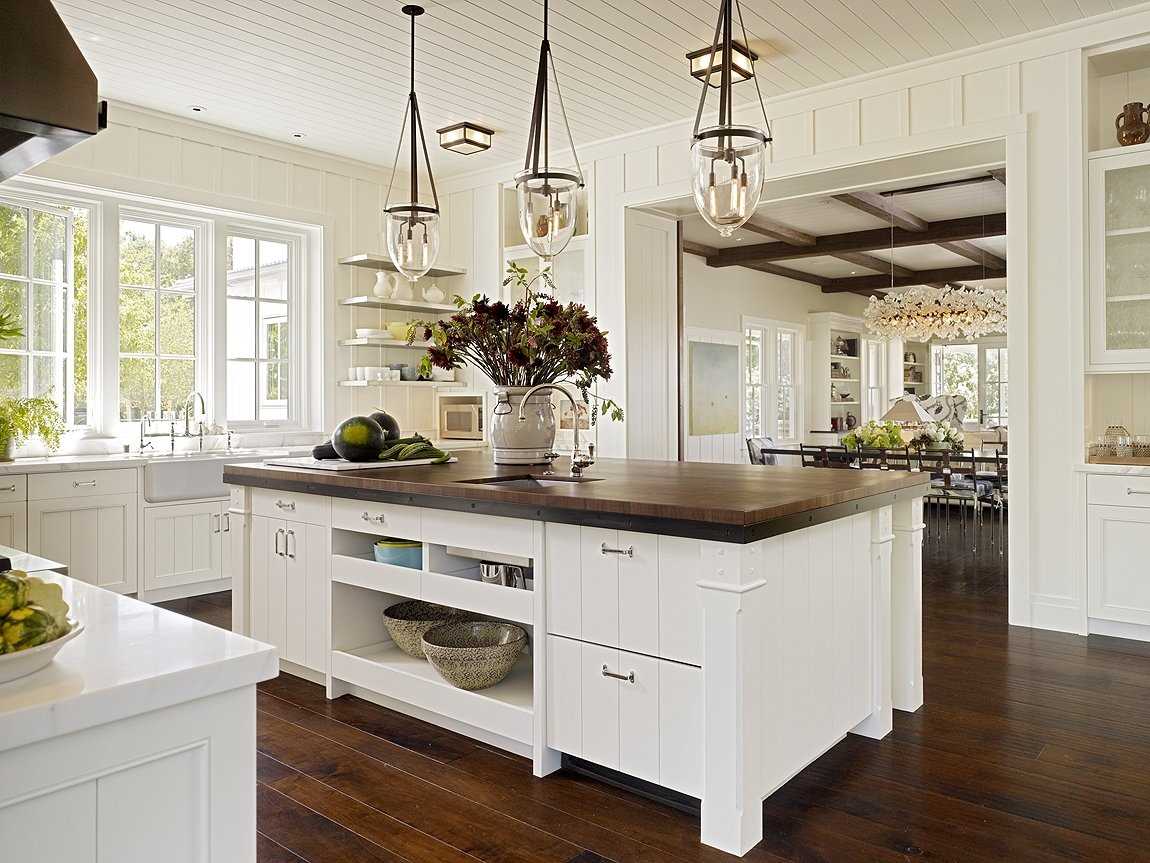 the idea of ​​a beautiful interior of a large kitchen