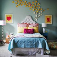 idea of ​​a beautiful bedroom interior for a girl photo