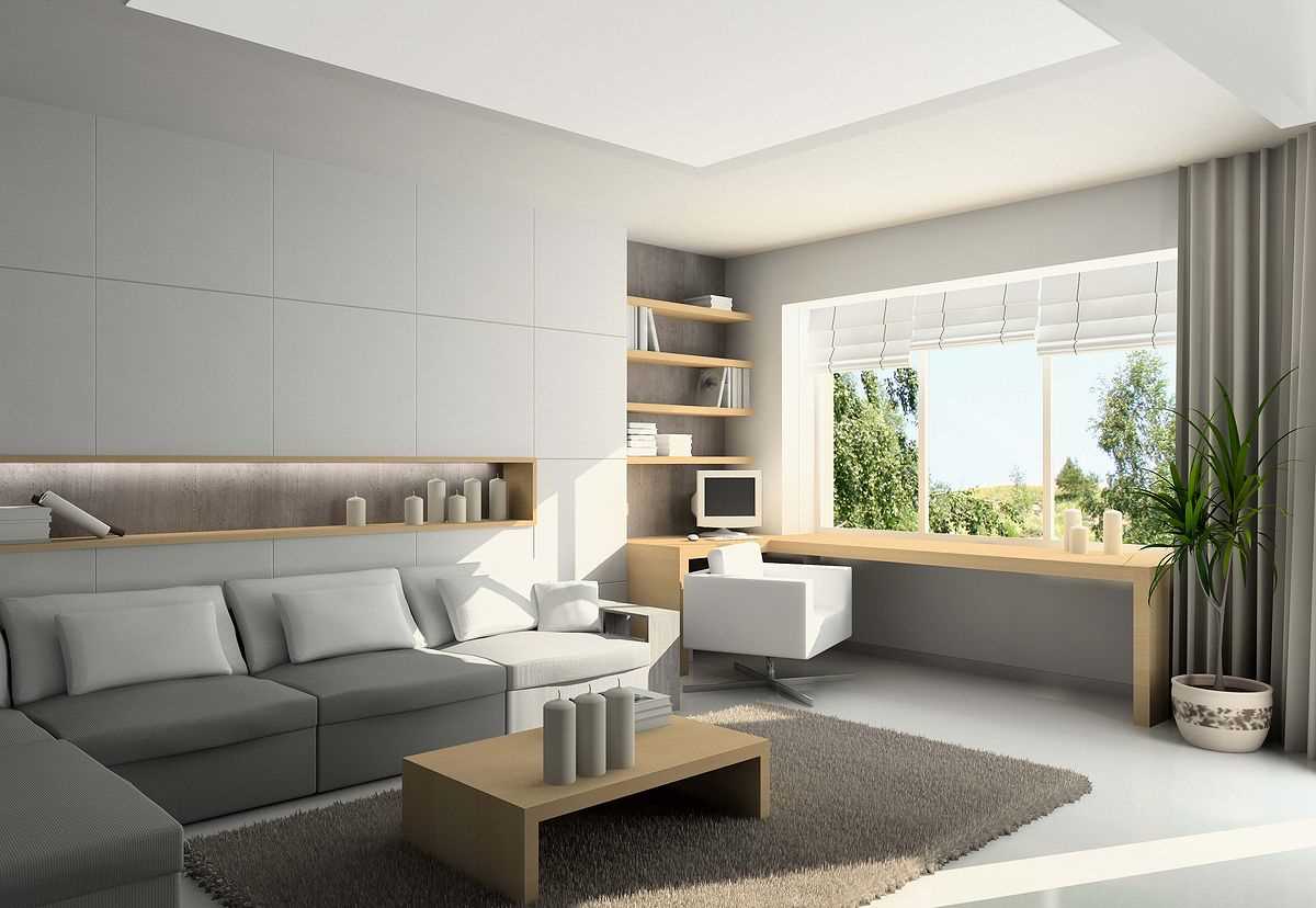 version of the beautiful design of the living room 17 square meters