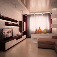 the idea of ​​a bright interior of a living room 17 square meters picture