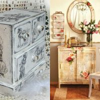 the idea of ​​decorating the chest with improvised materials photo