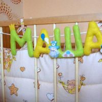 the idea of ​​using decorative letters in the interior of the room picture