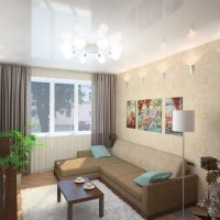 l'idea di un design luminoso del soggiorno in un quadro di stile moderno
