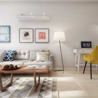 version of the unusual decor of a modern apartment 70 sq.m picture