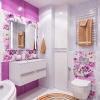 version du style moderne de la salle de bain photo 6 m2