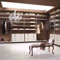 the idea of ​​a bright style wardrobe room picture