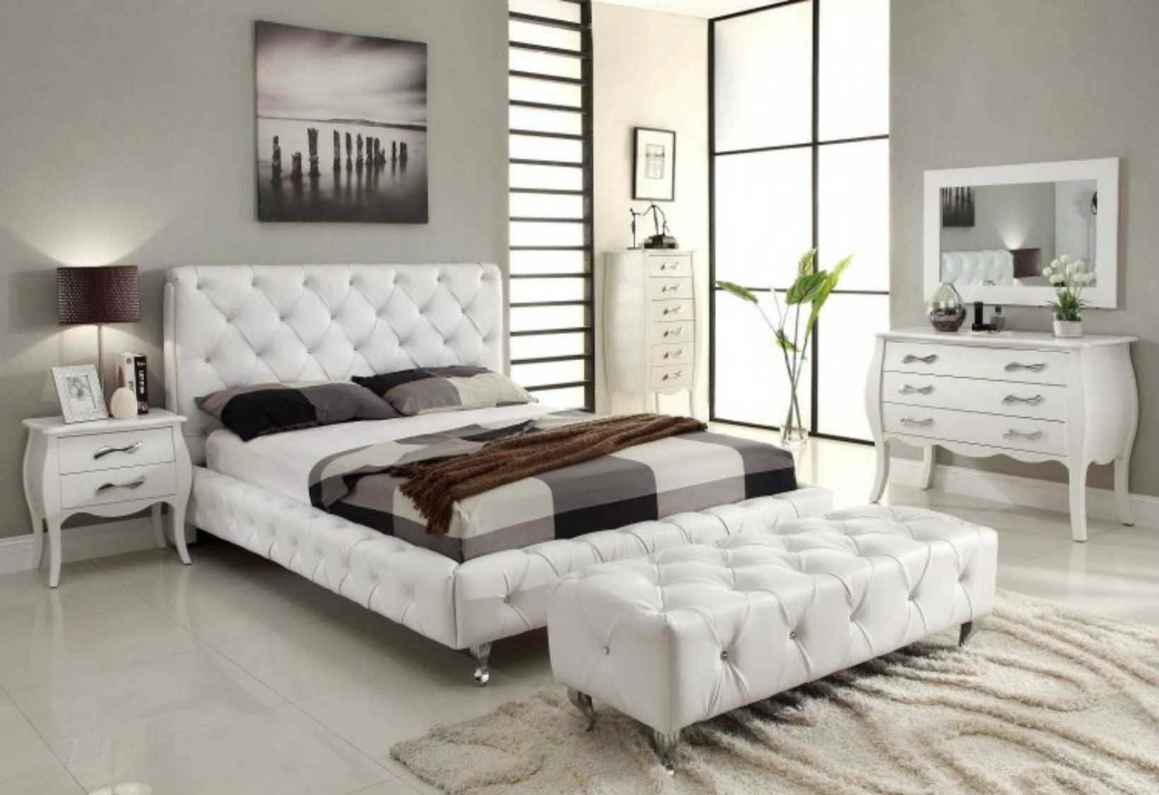 version of the modern bedroom interior in white