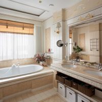 the idea of ​​a beautiful style of a bathroom with a picture window