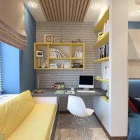 the idea of ​​a bright design for a nursery for two boys photo