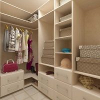 the idea of ​​a bright interior wardrobe room picture