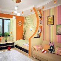 idea of ​​a bright decor for a children's room for two boys photo