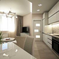 variant of a beautiful apartment style in bright colors in a modern style photo
