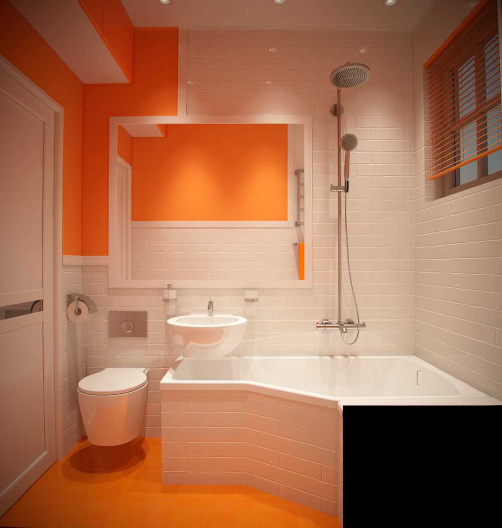 version d'un beau design d'une salle de bain avec baignoire d'angle