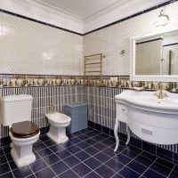 version du beau style de la salle de bain dans l'image de style classique