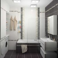 option de design lumineux d'une grande photo de salle de bain