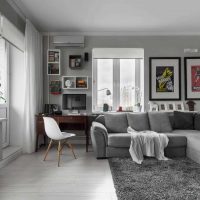variant of the unusual style of the apartment 70 sq.m picture