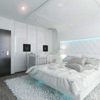 idea of ​​modern design white bedroom picture