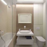 version of a beautiful bathroom design 4 sq.m photo