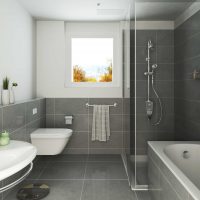 version of the bright style of the bathroom with a photo window