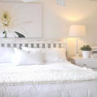 idea of ​​an unusual interior of a white bedroom photo