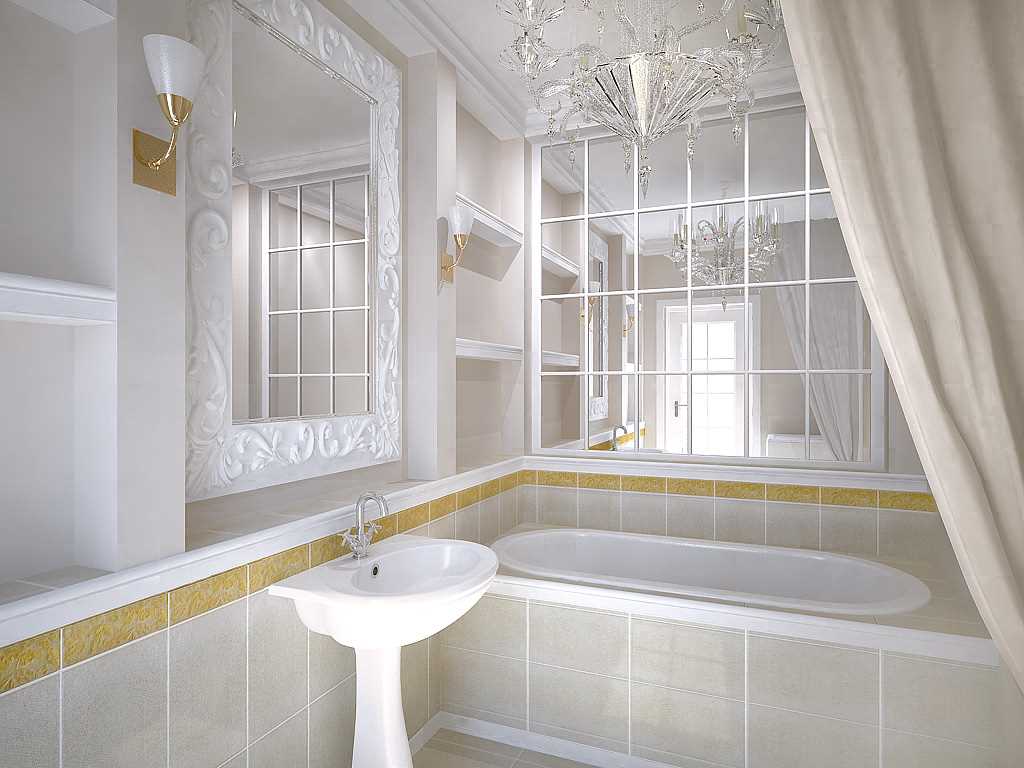 version of the beautiful interior of a large bathroom