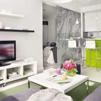 idea of ​​an unusual style of a small living room photo