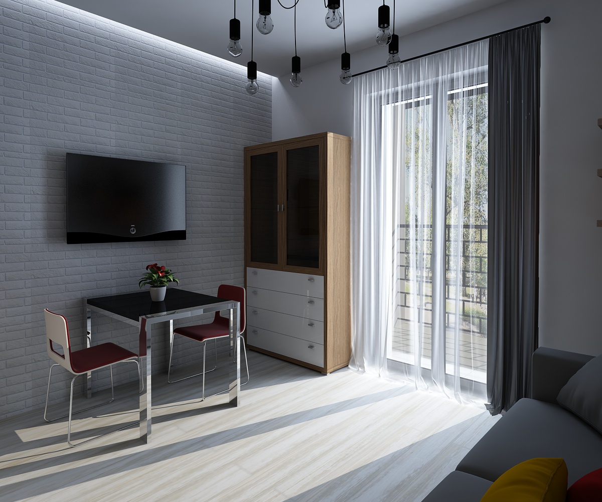 the idea of ​​a bright living room interior
