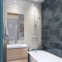 version of the bright design of the bathroom 2.5 sq.m photo