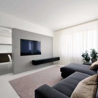 variant of the bright design of the apartment 70 sq.m photo