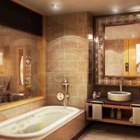 the idea of ​​a beautiful bathroom style in a classic style photo