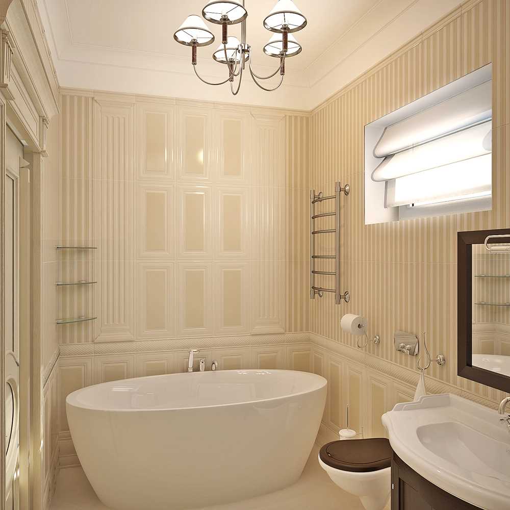 the idea of ​​an unusual interior of the bathroom in a classic style