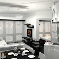 the idea of ​​the unusual style of a modern apartment 70 sq.m picture