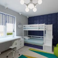 version du design inhabituel d'une chambre d'enfants pour deux garçons photo