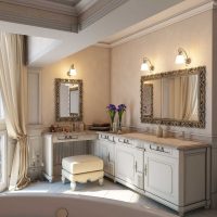 version of the unusual interior of the bathroom in a classic style picture
