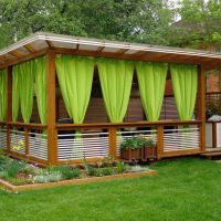 the idea of ​​an unusual style of gazebo in the yard picture